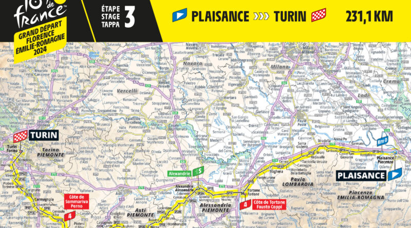 Tour de France 2024, terza tappa Piacenza-Torino